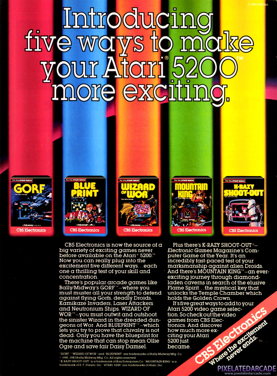 Gorf Advertisement: CBS Electronics November 1983 magazine ad