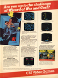 CBS Video Games January 1983 magazine ad