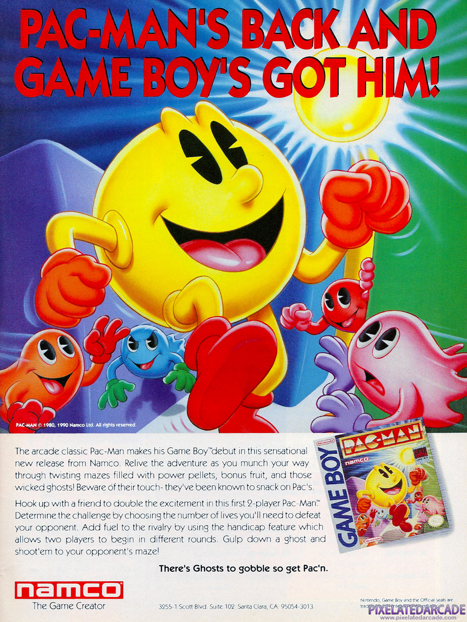 Pac-Man Advertisement: February 1991 magazine ad