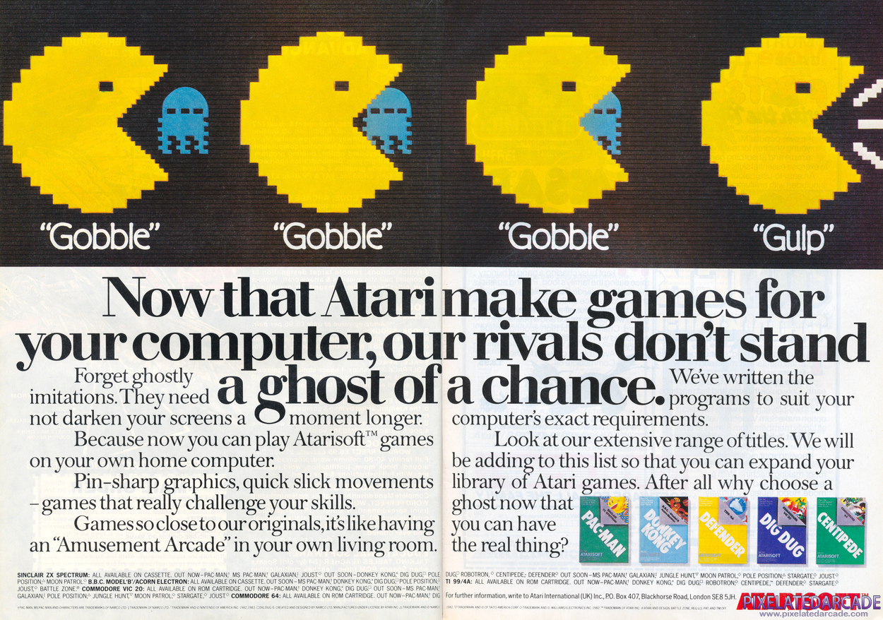 Centipede Advertisement: Atarisoft February 1984 magazine ad