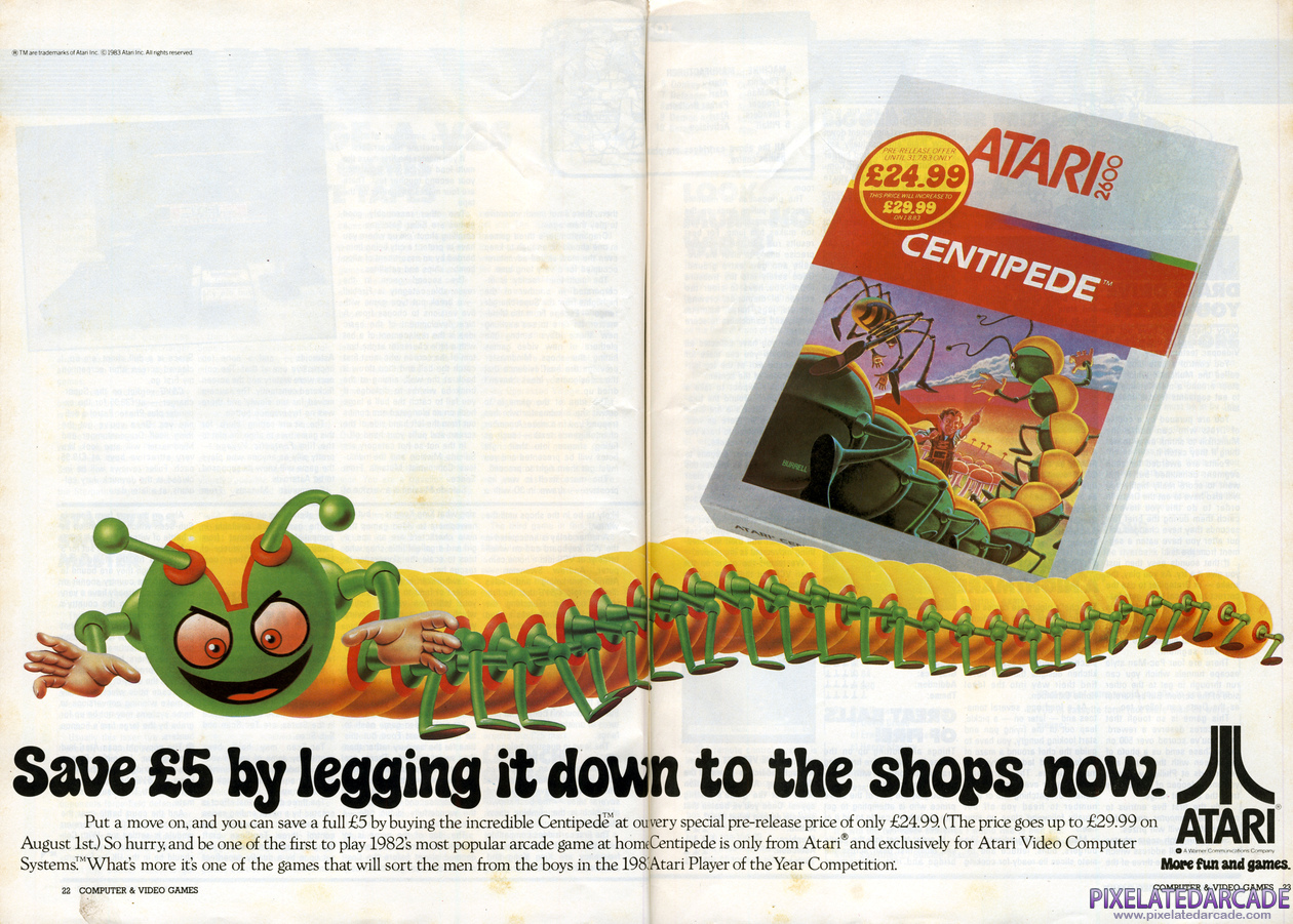 Centipede Advertisement: July 1983 magazine ad