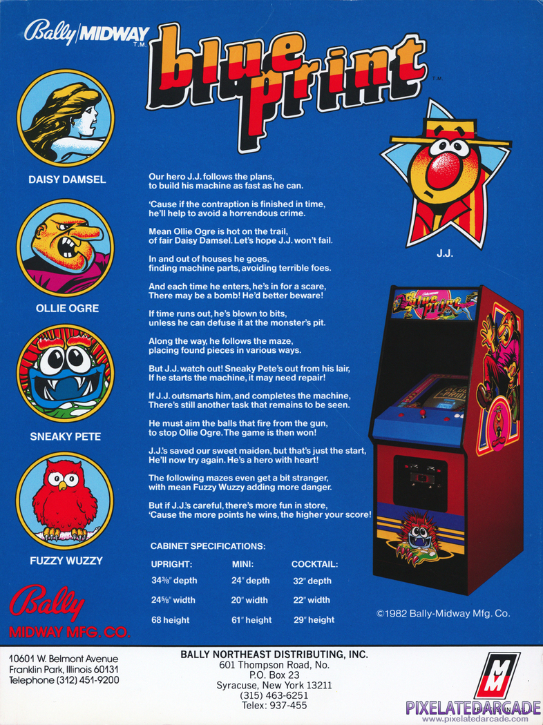 Blueprint Advertisement: Blueprint arcade flyer - Back