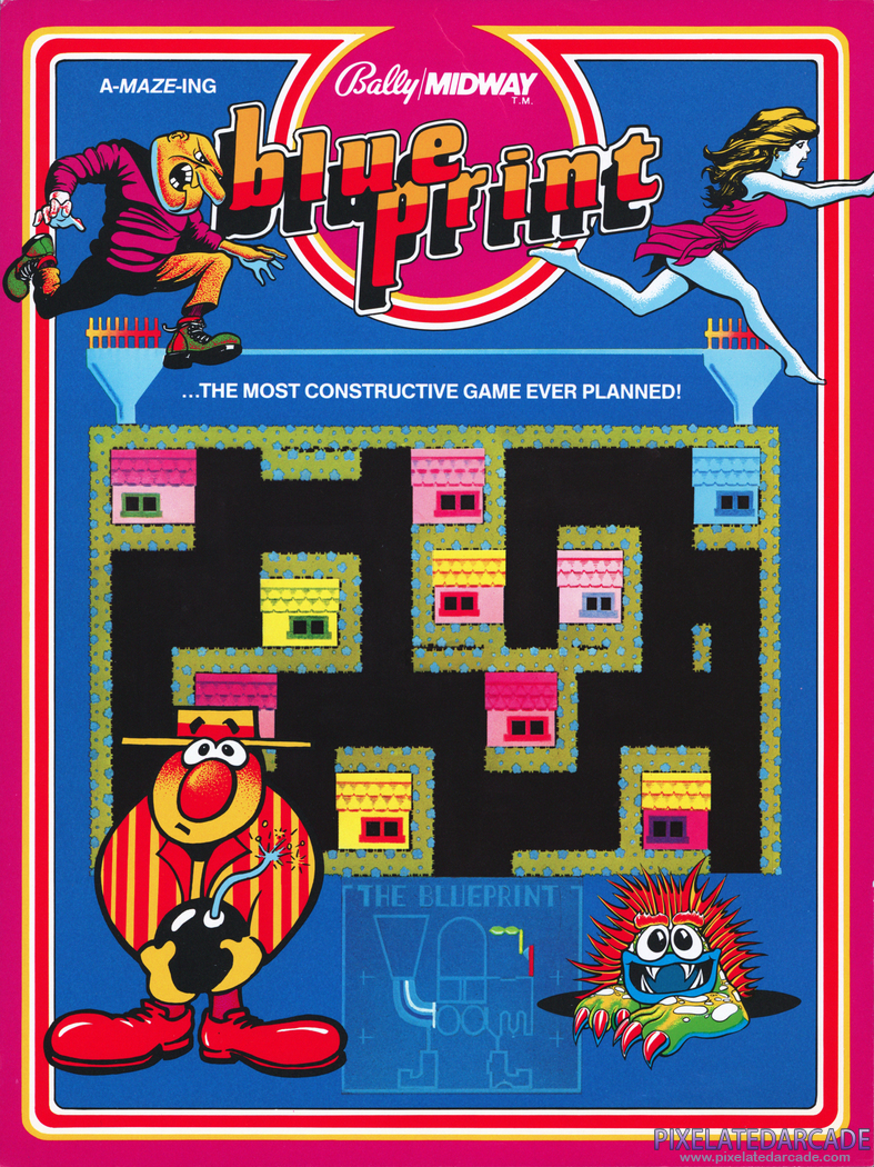 Blueprint Advertisement: Blueprint arcade flyer - Front