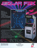 Solar Fox arcade flyer - Back
