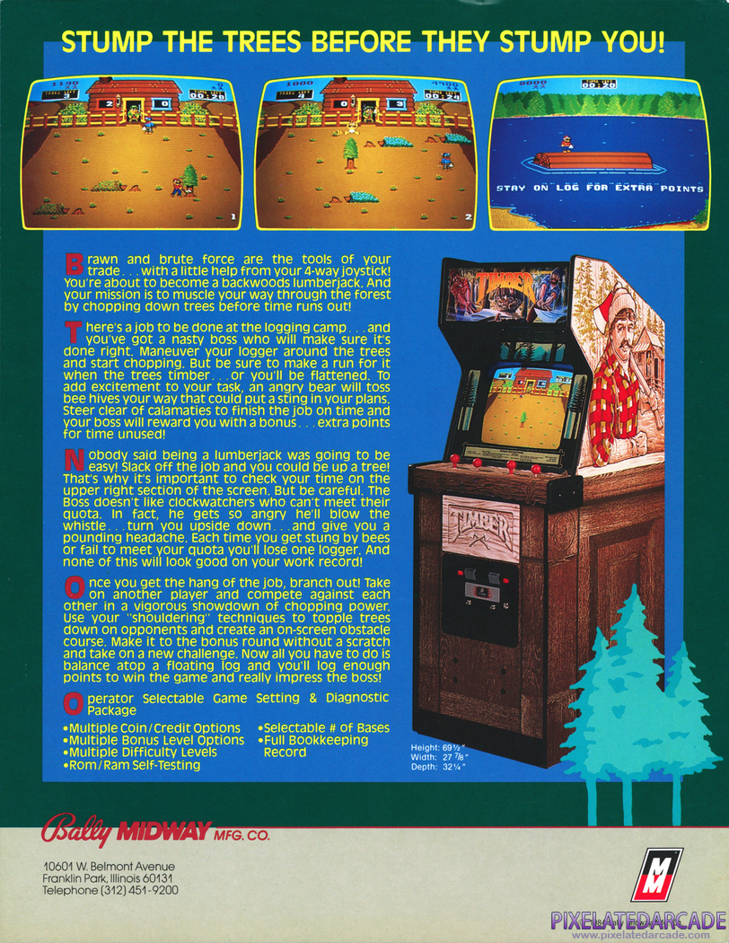 Timber Advertisement: Timber arcade flyer - Back