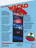 Wacko arcade flyer - Back