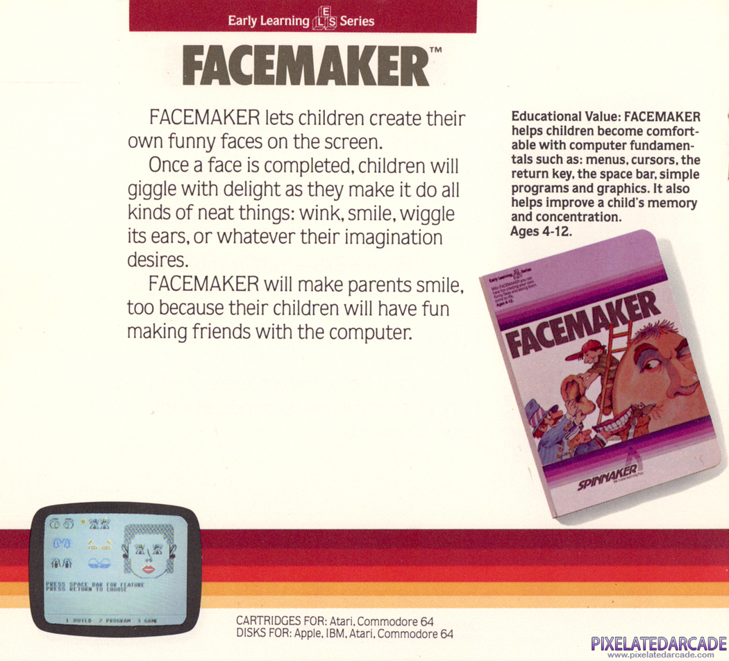 FaceMaker Advertisement: Spinnaker 1983 product catalog