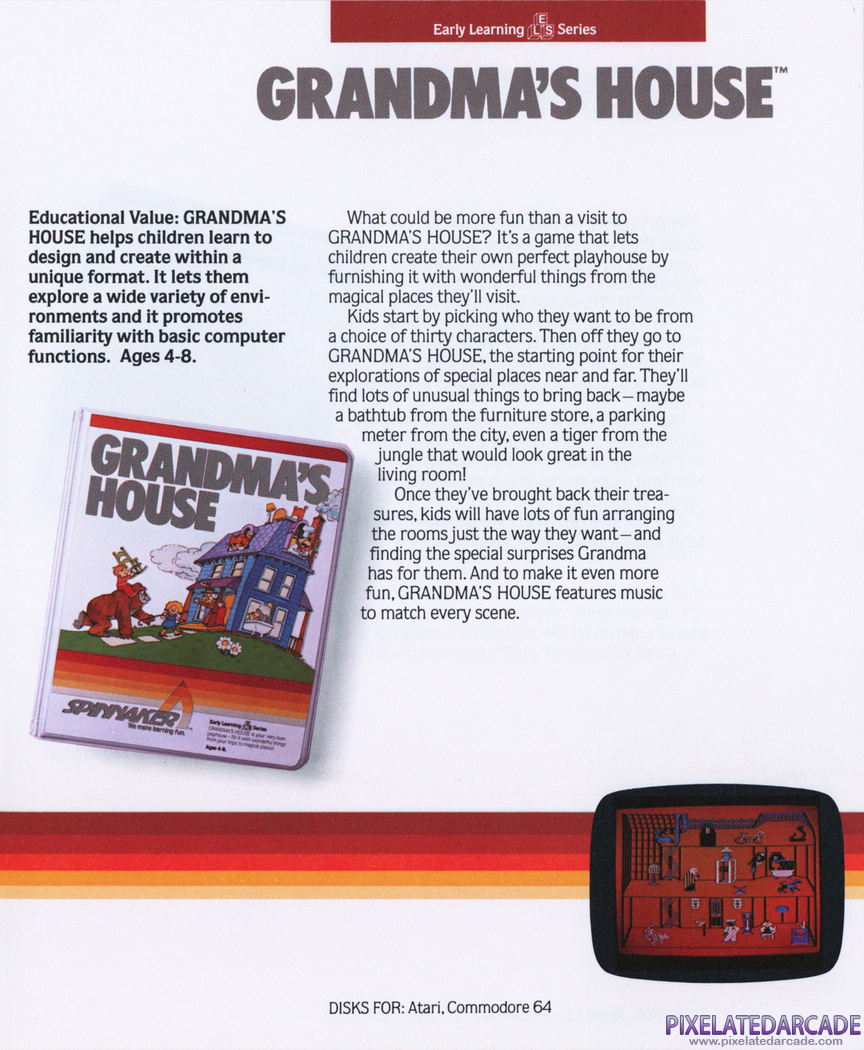 Grandma's House Advertisement: Spinnaker product catalog