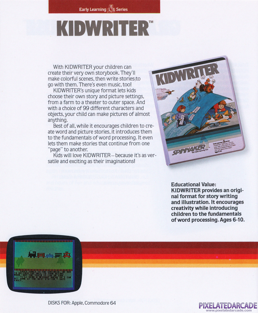Kidwriter Advertisement: Spinnaker product catalog