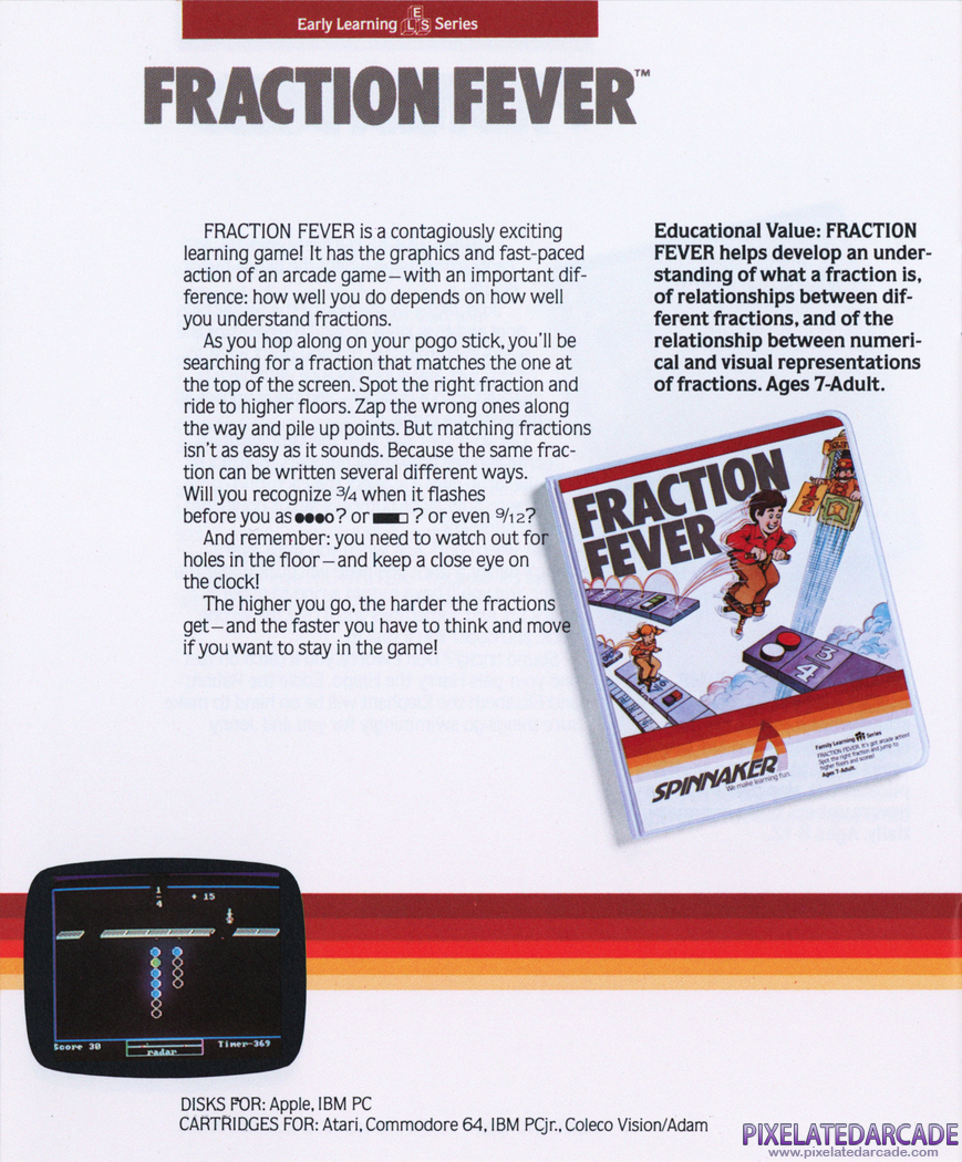 Fraction Fever Advertisement: Spinnaker product catalog
