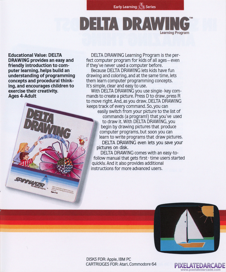 Delta Drawing Advertisement: Spinnaker product catalog