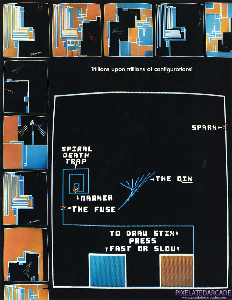 Qix Advertisement: Qix arcade flyer - Inside Left