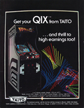 Qix arcade flyer - Back