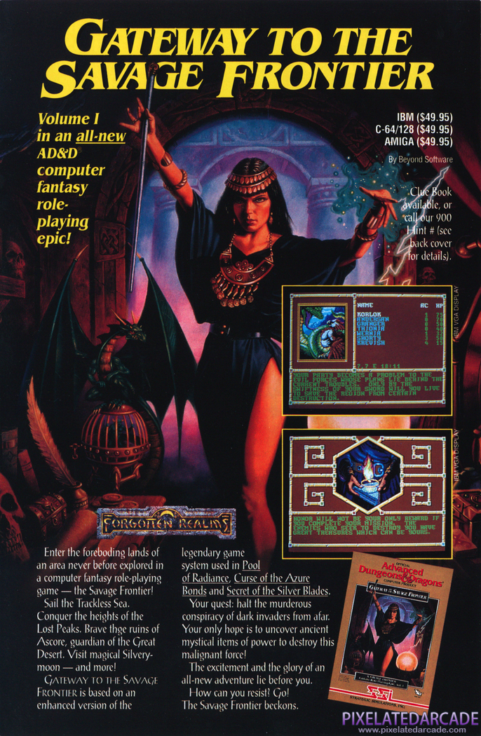 Gateway to the Savage Frontier Advertisement: SSI Spring/Summer 1991 product catalog supplement
