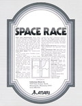Space Race arcade flyer - Back