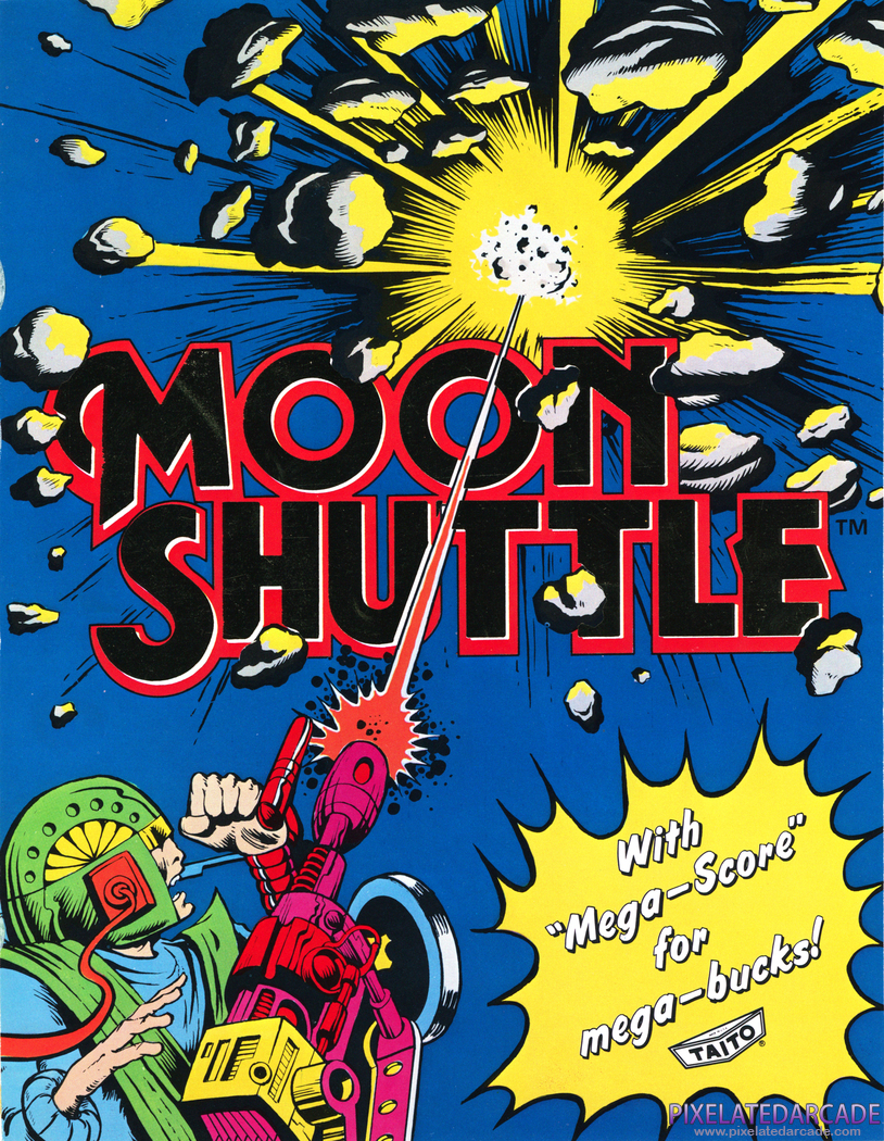 Moon Shuttle Advertisement: Moon Shuttle arcade flyer - Front