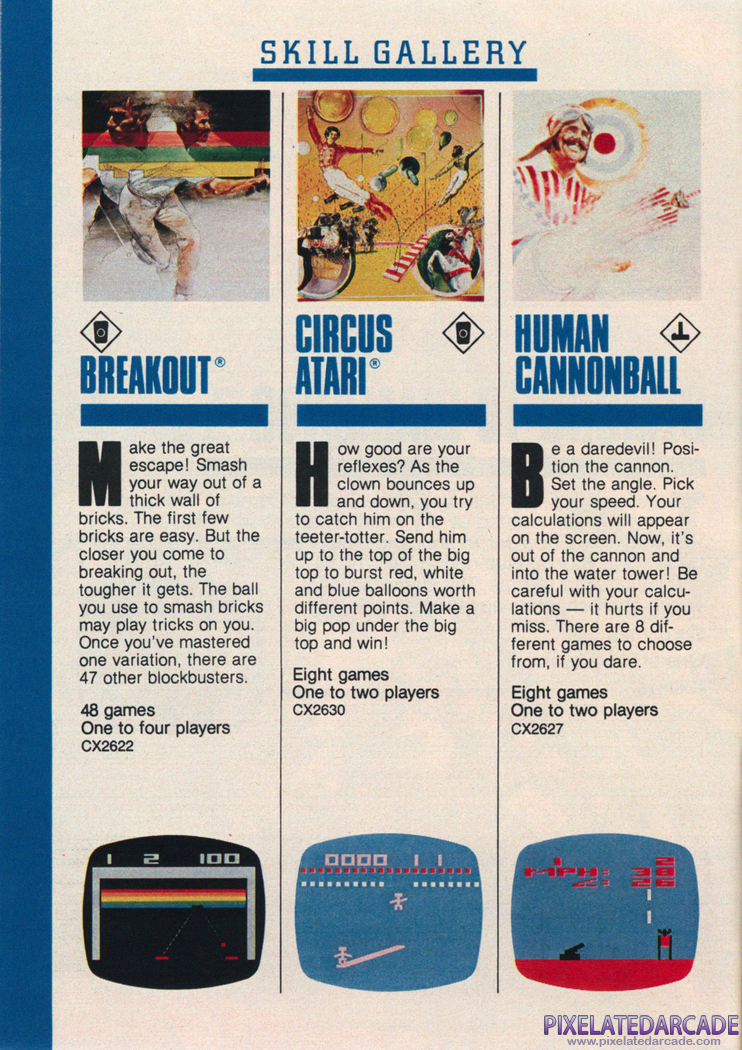 Breakout Advertisement: Atari 1982 product catalog