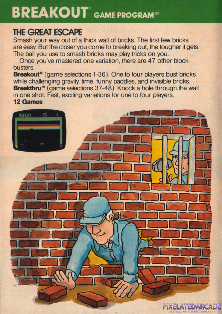 Breakout Advertisement: Atari Video Computer System catalog