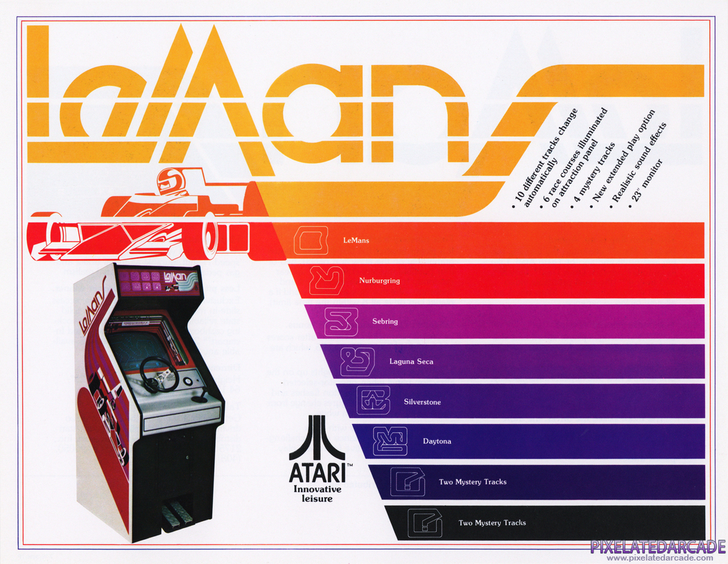 Le Mans Advertisement: Le Mans arcade flyer - Front