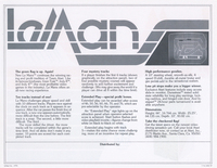 Le Mans arcade flyer - Back