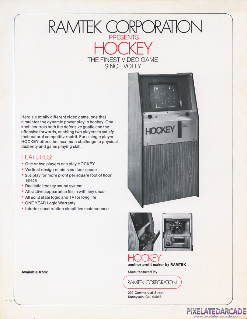Hockey Advertisement: Hockey arcade flyer