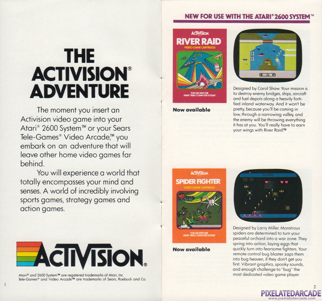 River Raid Advertisement: Activision Winter/Spring 1983 product catalog