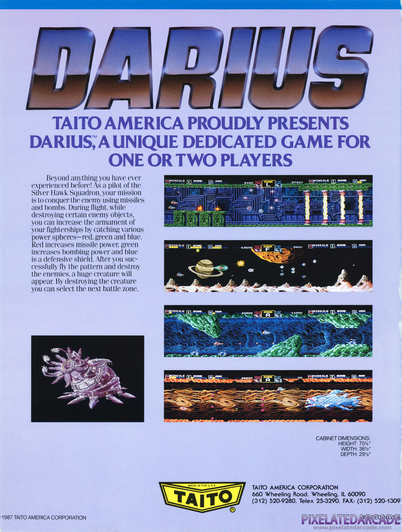 Darius Advertisement: Back