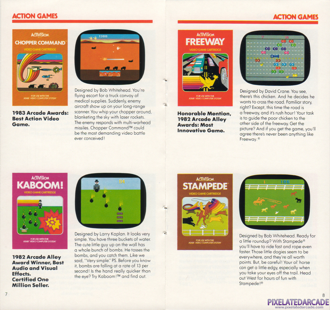 Kaboom! Advertisement: Activision Winter/Spring 1983 product catalog