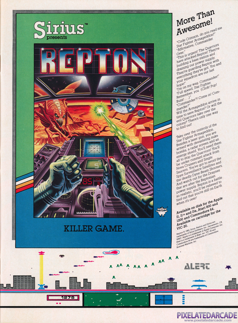 Repton Advertisement: September 1983 magazine ad