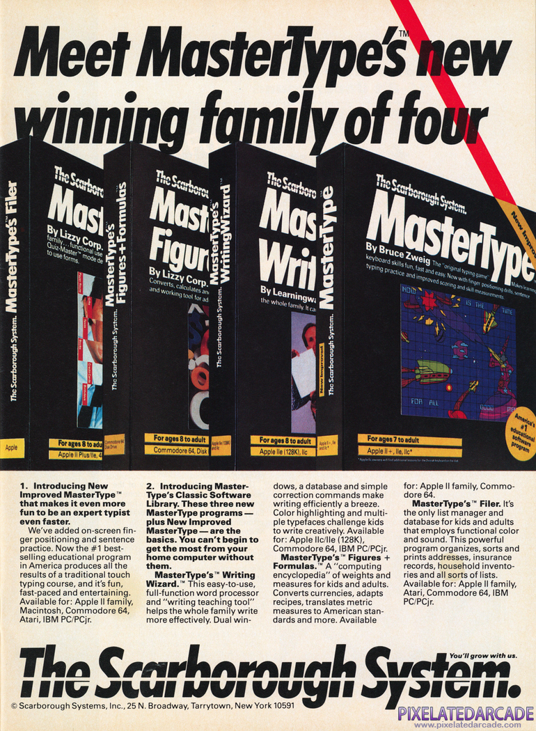 MasterType Advertisement: March 1985 magazine ad