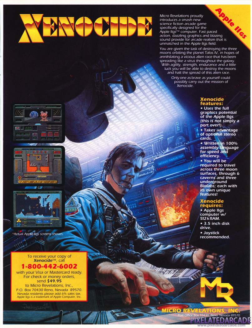 Xenocide Advertisement: August 1989 magazine ad