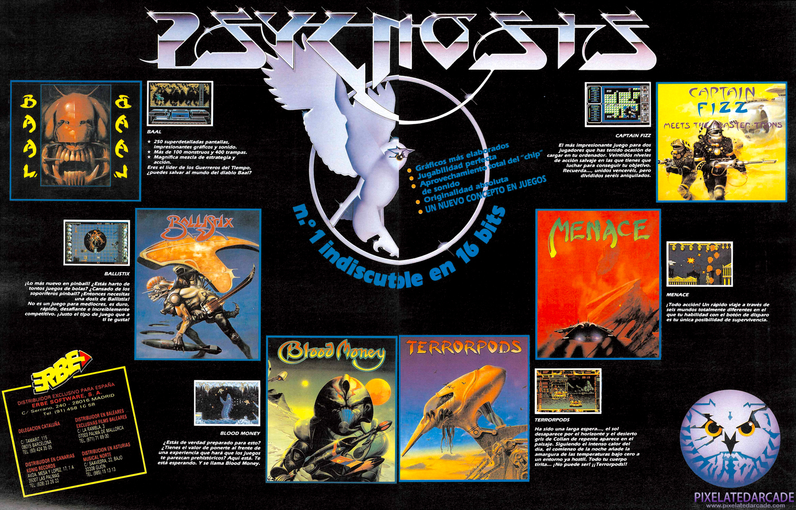 Blood Money Advertisement: Psygnosis September 1989 magazine ad