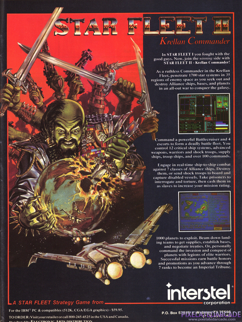 Star Fleet II: Krellan Commander Advertisement: December 1989 magazine ad
