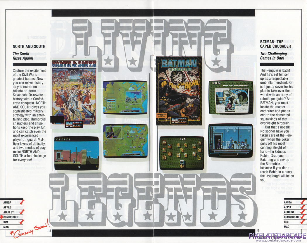 Batman: The Caped Crusader Advertisement: Data East 1990 product catalog