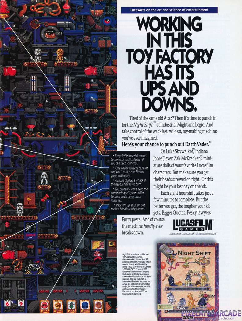 Night Shift Advertisement: December 1990 magazine ad