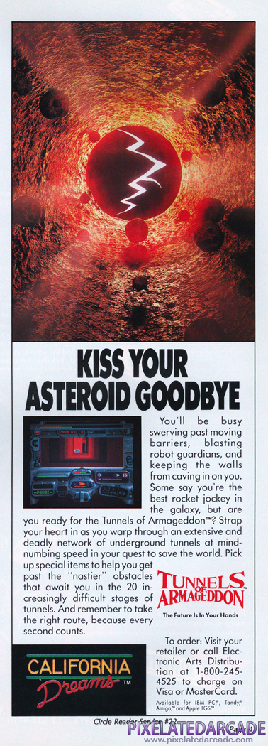 Tunnels of Armageddon Advertisement: December 1990 magazine ad