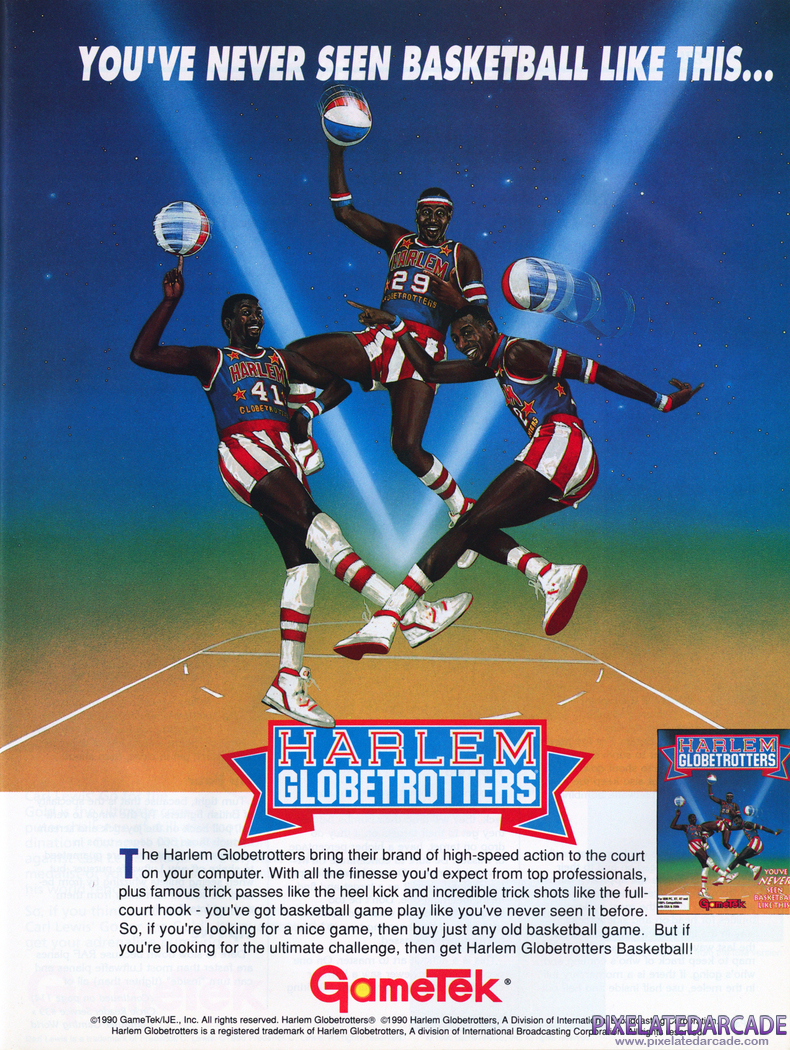 Harlem Globetrotters Advertisement: December 1990 magazine ad