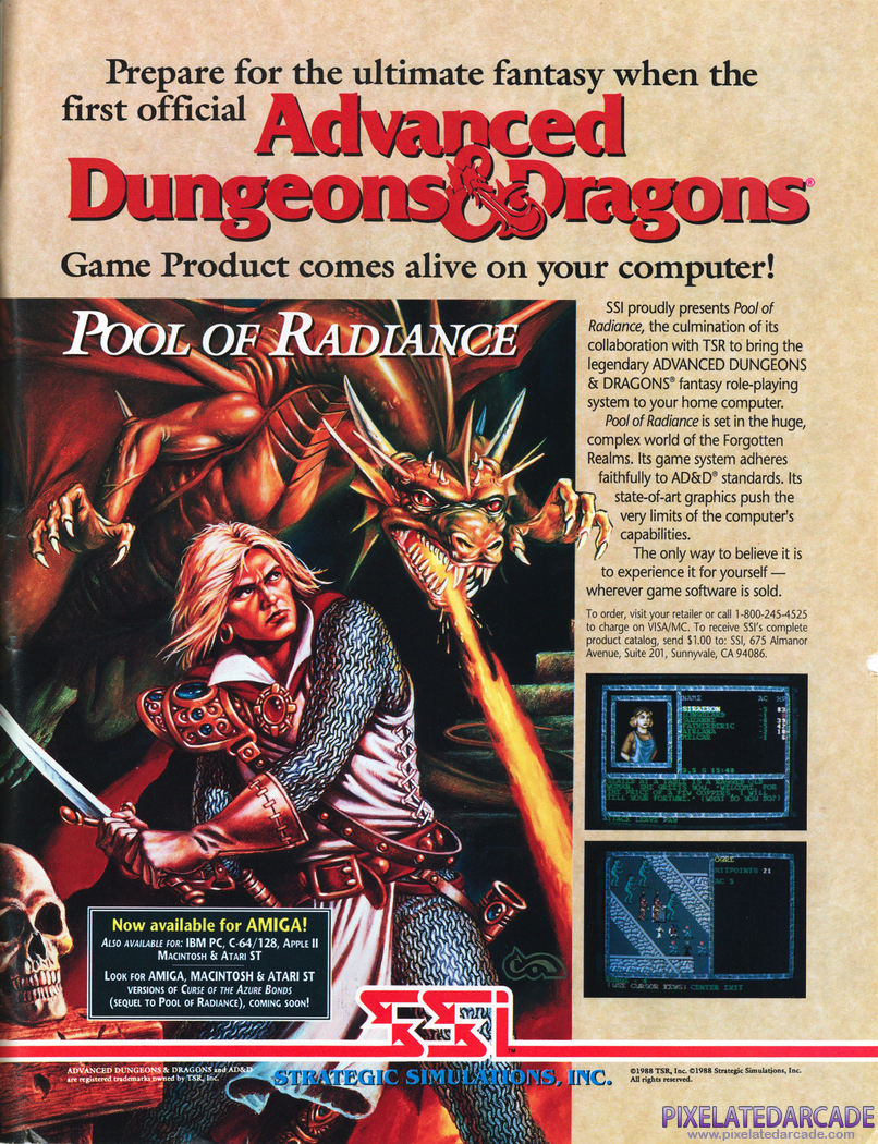 Pool of Radiance Advertisement: December 1990 magazine ad