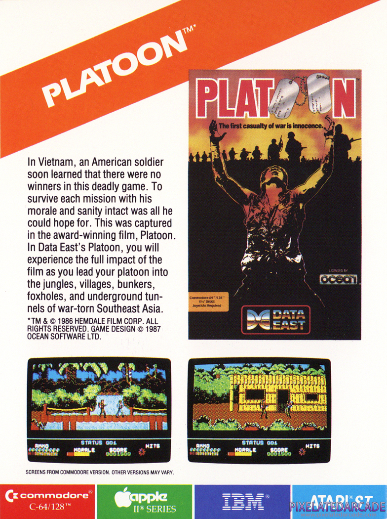 Platoon Advertisement: Data East product catalog