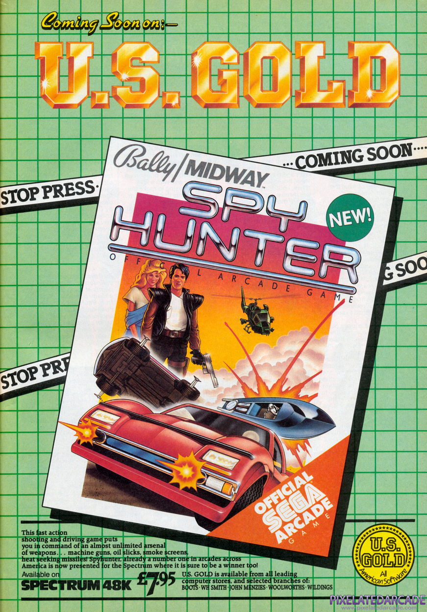 Spy Hunter Advertisement: April 1985 magazine ad