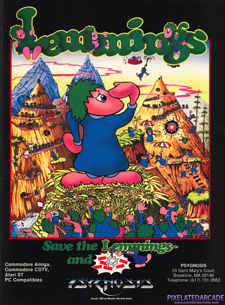 Lemmings Advertisement: April 1991 magazine ad
