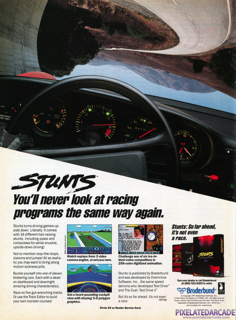 Stunts Advertisement: April 1991 magazine ad