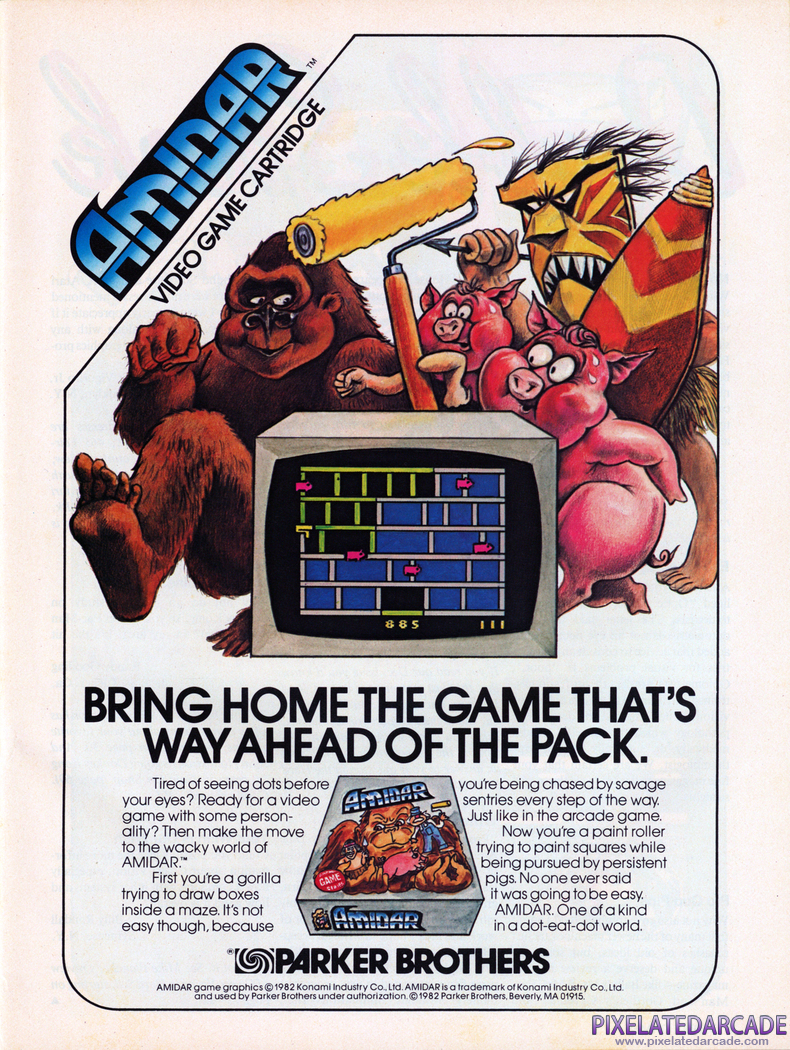 Amidar Advertisement: January 1983 magazine ad