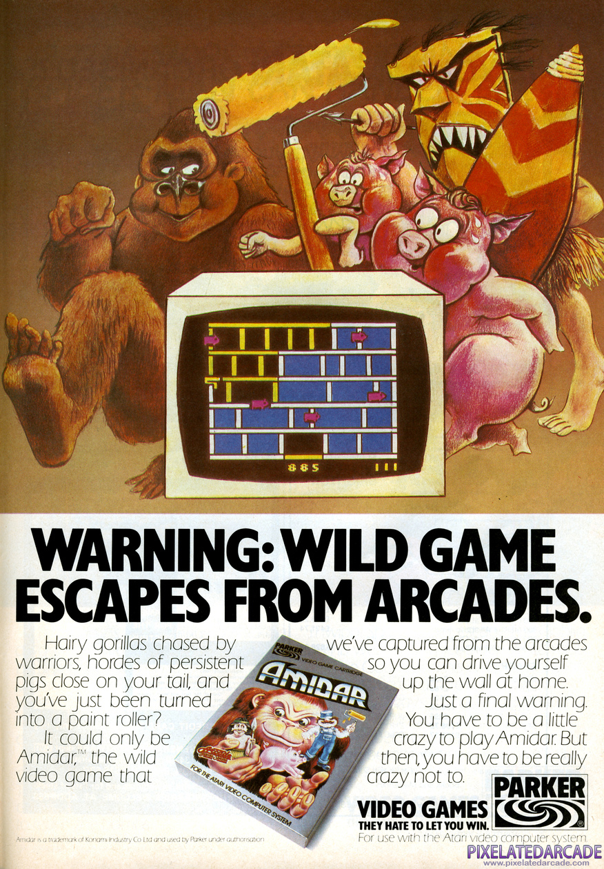 Amidar Advertisement: March 1983 magazine ad