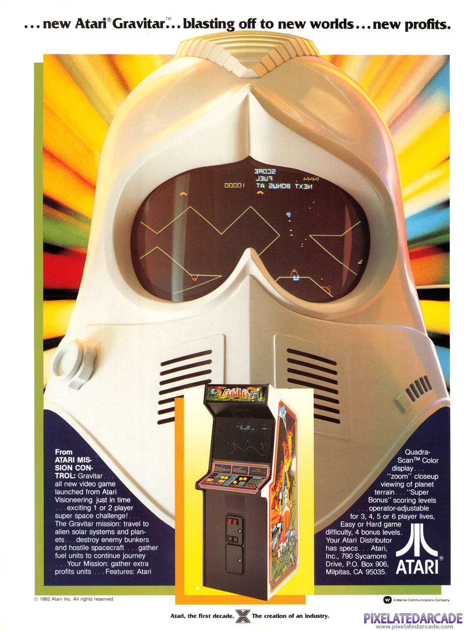 Gravitar Advertisement: November 1982 magazine ad
