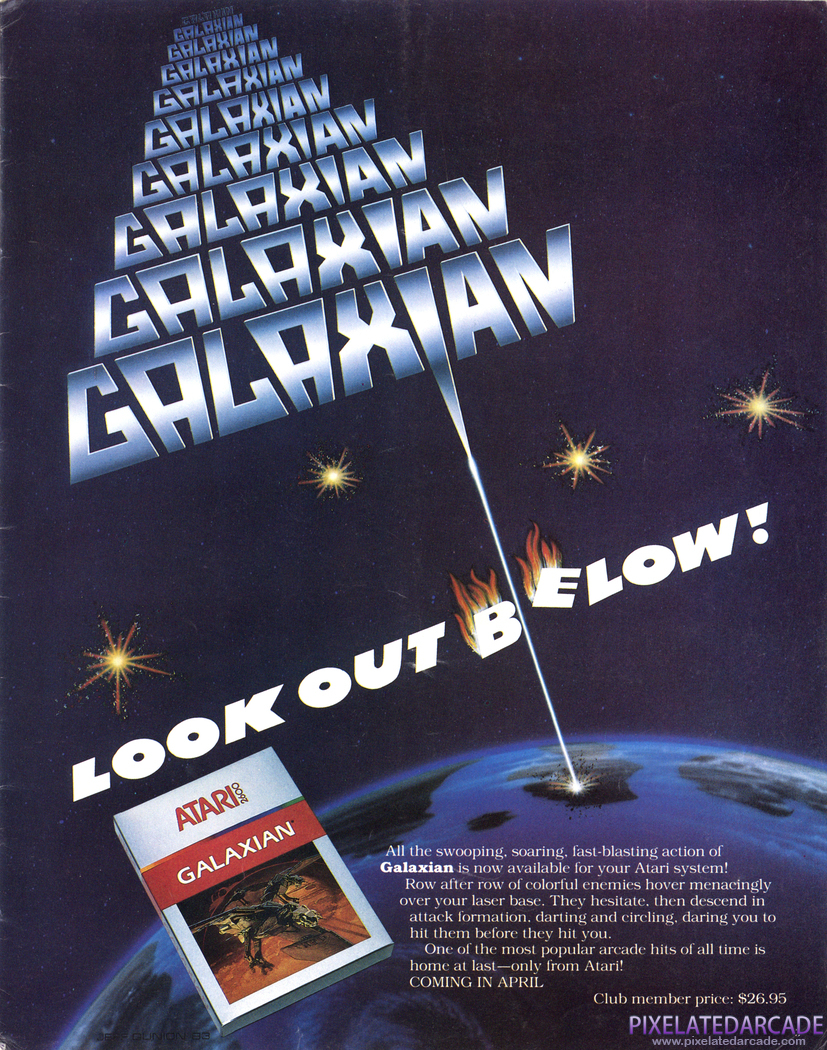 Galaxian Advertisement: Atari Age magazine April 1983 promotion