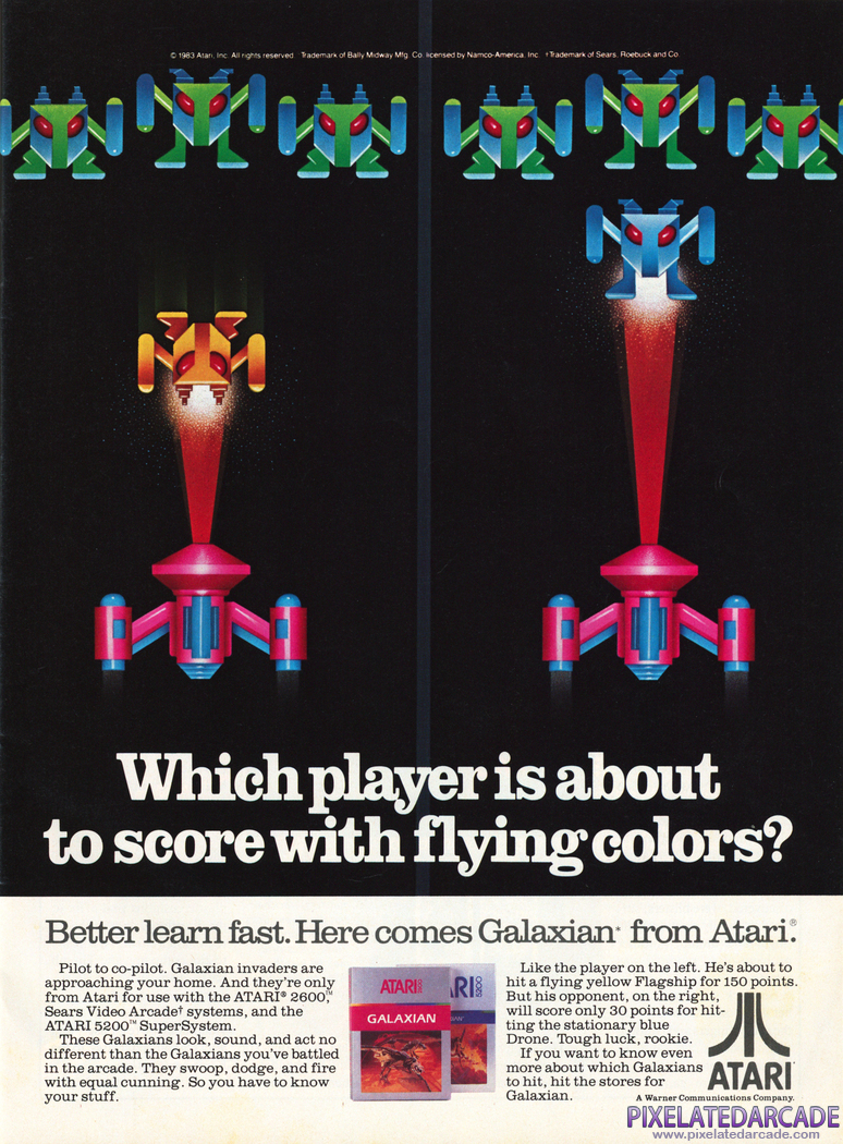 Galaxian Advertisement: June 1983 magazine ad