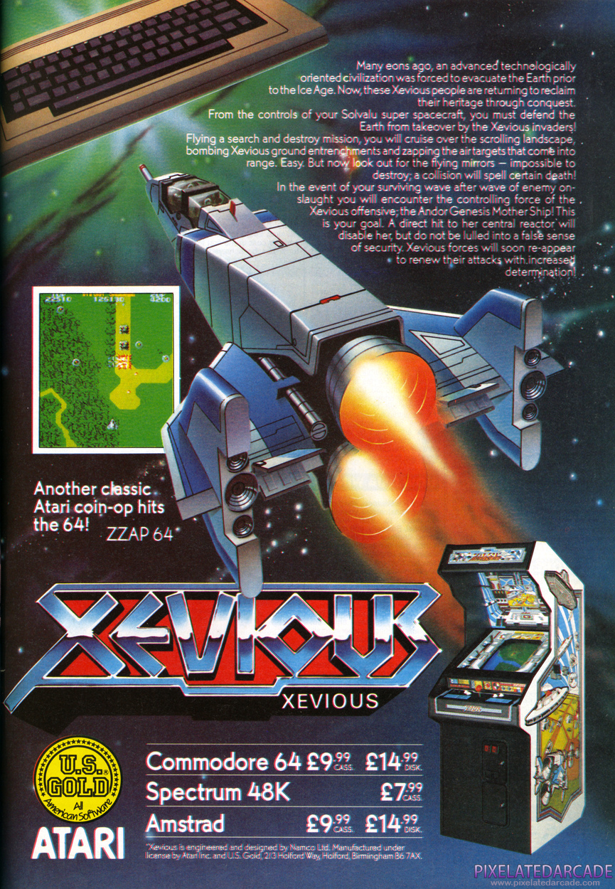 Xevious Advertisement: December 1986 magazine ad