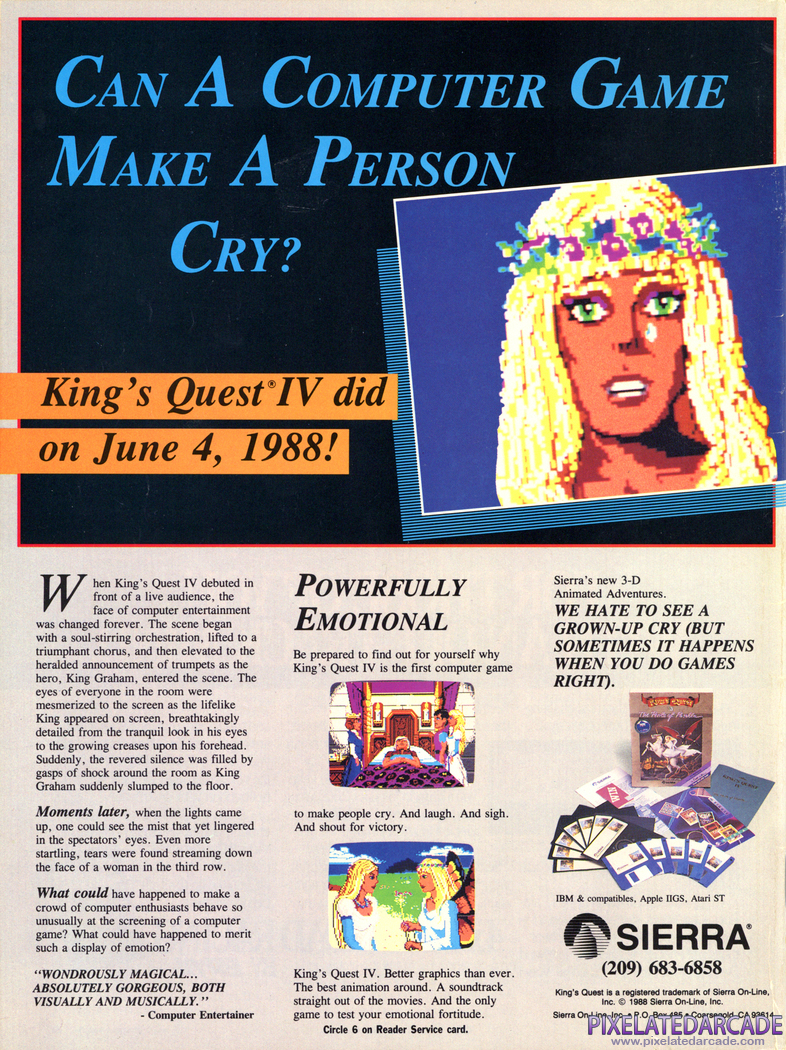King's Quest IV: The Perils of Rosella Advertisement: Fall 1988 magazine ad