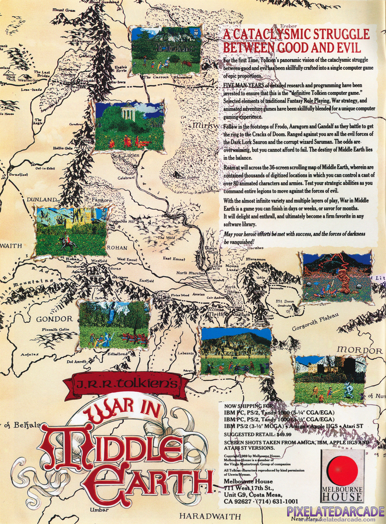 J.R.R. Tolkien's War in Middle Earth Advertisement: April 1989 magazine ad